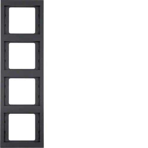 Berker 13437006 Rahmen 4fach senkrecht K.1 anthrazit, matt Mesch Shop Berker 13437006 Rahmen 4fach senkrecht K.1 anthrazit, matt Mesch Shop